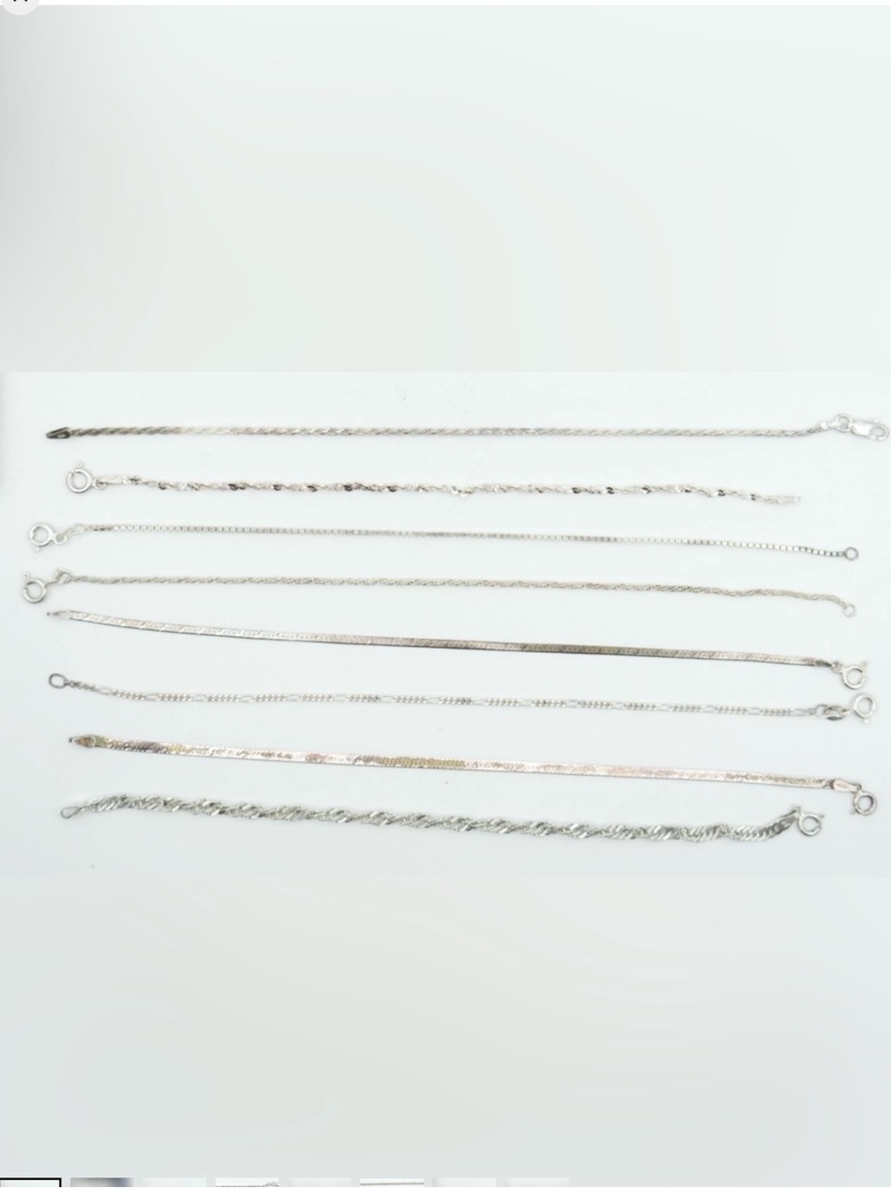 Wholesale Lot 8 Unoaerre 925 Sterling Silver Bracelets Made in Italy New w/o tag